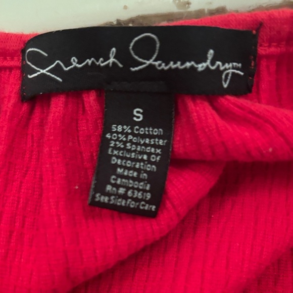 French Laundry Vibrant Red Knit Blouse - Picture 2 of 2